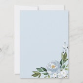 幾何ダスティブルーフローラブライダルシャワー 招待状 (裏面)