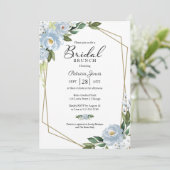 幾何ダスティブルーフローラブライダルブランチ 招待状 (スタンド正面)