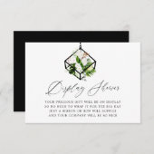 幾何テラリウムフローラブライダル表示シャワー エンクロージャーカード (正面/裏面)