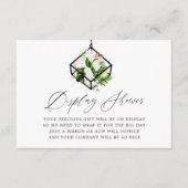 幾何テラリウムフローラブライダル表示シャワー エンクロージャーカード (正面)