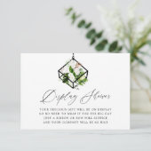 幾何テラリウムフローラブライダル表示シャワー エンクロージャーカード (スタンド正面)