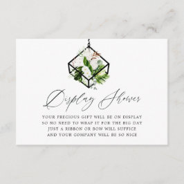 幾何テラリウムフローラブライダル表示シャワー エンクロージャーカード