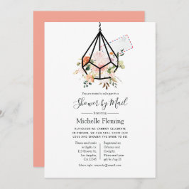 幾何テラリウムベビー又はブライダルシャワーバイメール 招待状