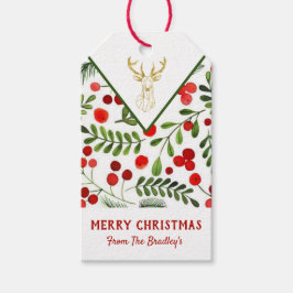 幾何トナカイのクリスマスプレゼントラベル ギフトタグ
