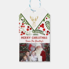 幾何トナカイのクリスマスプレゼントラベル ギフトタグ