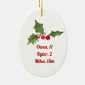 幾何トナカイモダンホリーフォトオーナメント セラミックオーナメント (裏面)