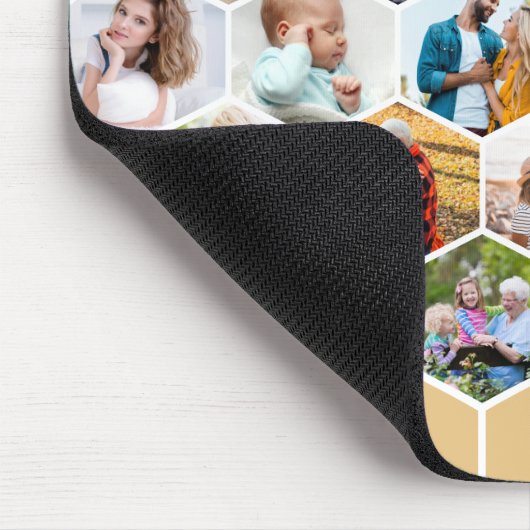 幾何ハニカム28フォトコラージュカスタム マウスパッド (コーナー)