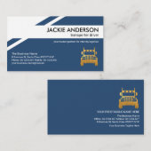 幾何パスタイリッシュターン金ゴールドトラックドライバ 名刺 (正面/裏面)