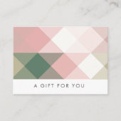 幾何パステルモダンギフト券 名刺 (正面)