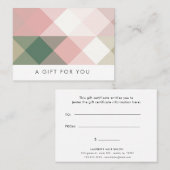 幾何パステルモダンギフト券 名刺 (正面/裏面)