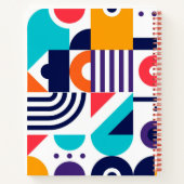 幾何パタカラフルーン抽象芸術アートモノグラム ノートブック (裏面)