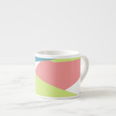 幾何パタモダンンストライプのモノグラム エスプレッソカップ (正面右)