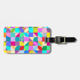 幾何パタモダンーンおもしろいグラフィック荷物タグ ラゲッジタグ