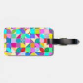 幾何パタモダンーンおもしろいグラフィック荷物タグ ラゲッジタグ (裏面横)