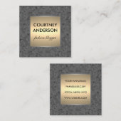 幾何パタモダンーン金ゴールドメタル スクエア名刺 (正面/裏面)