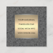 幾何パタモダンーン金ゴールドメタル スクエア名刺 (裏面)