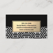 幾何パタモダンーン |金属金ゴールド 名刺 (裏面)