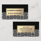 幾何パタモダンーン |金属金ゴールド 名刺 (正面/裏面)