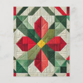 幾何パッチワークポインセチアのスクラップブック紙 (裏面)