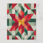 幾何パッチワークポインセチアのスクラップブック紙 (正面)