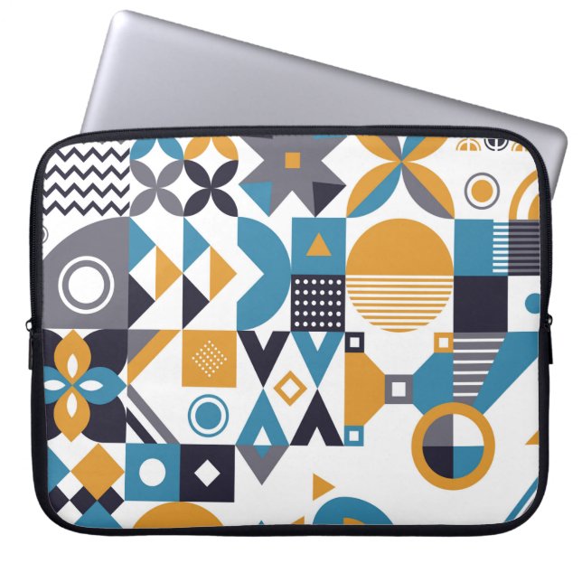 幾何パミニマルターン。抽象芸術指定 ラップトップスリーブ (正面)