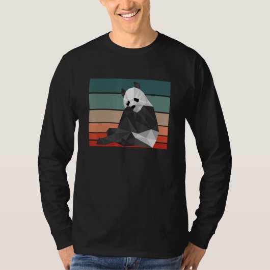 幾何パンダ幾何パンダデザイン Tシャツ (正面)