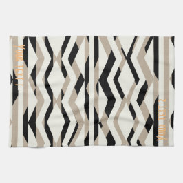 幾何パーソナライズされたはっきりした柄タオル キッチンタオル