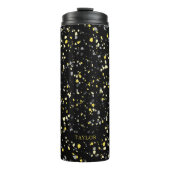 幾何パーソナライズされたイエローグレーブラックテラッツォ タンブラー (正面)