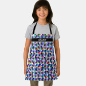 幾何パーソナライズされたカラフルパターン エプロン (インサイチュ)