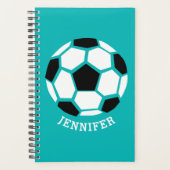 幾何パーソナライズされたサッカーボールキッズスポーツ プランナー手帳 (正面)