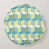 幾何パーソナライズされたモダンパターン ラウンドクッション (裏面)