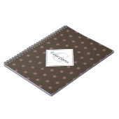 幾何パーソナライズされた度温暖ニュートラルブラウン ノートブック (左側)