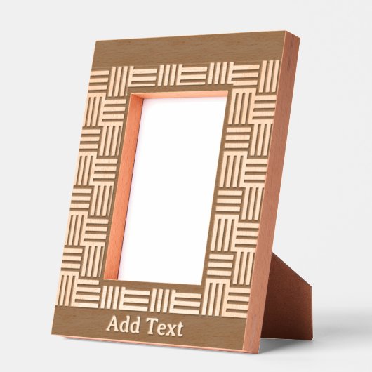 幾何パーソナライズされた彫刻の木材写真枠 レーザー彫刻フレーム (左)