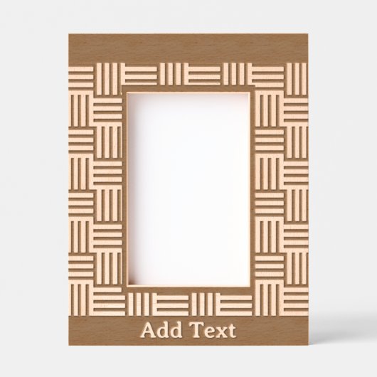 幾何パーソナライズされた彫刻の木材写真枠 レーザー彫刻フレーム (正面)