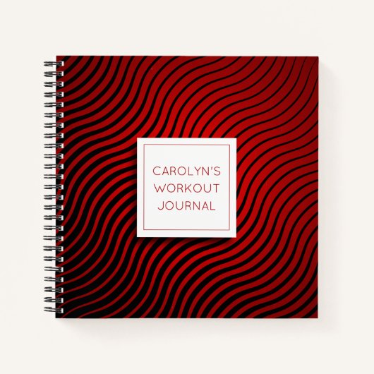 幾何パーソナライズされた波形ジャーナル ノートブック (正面)