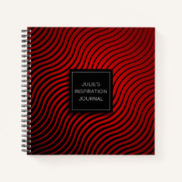 幾何パーソナライズされた波形ジャーナル ノートブック