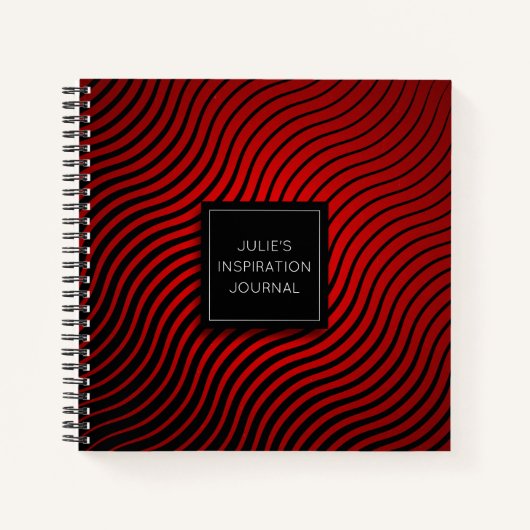 幾何パーソナライズされた波形ジャーナル ノートブック (正面)