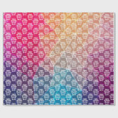 幾何パーソナライズされた誕生日ラッピング紙 ラッピングペーパー (フラット)