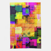 幾何ファンキー色数々のデザイン キッチンタオル (縦)