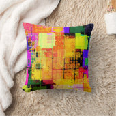 幾何ファンキー色数々のデザイン クッション (ブランケット)