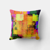 幾何ファンキー色数々のデザイン クッション (裏面)