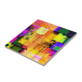 幾何ファンキー色数々のデザイン タイル (側面)