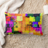 幾何ファンキー色数々のデザイン ランバークッション (ブランケット)