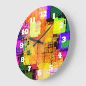 幾何ファンキー色数々のデザイン ラージ壁時計 (傾斜)