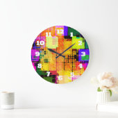 幾何ファンキー色数々のデザイン ラージ壁時計 (ホーム)