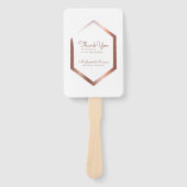 幾何フェイクモダン金ゴールド結婚ありがとう ハンドファン (正面)