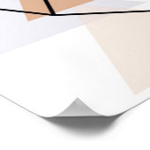 幾何フクロウデザイン ポスター (角)