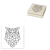 幾何フクロウ ラバースタンプ (押印)