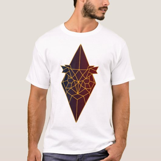幾何フクロウ Tシャツ (正面)