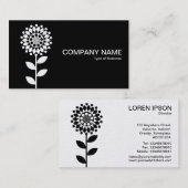 幾何フラワー – 交互の側面(金ゴールド) 名刺 (正面/裏面)